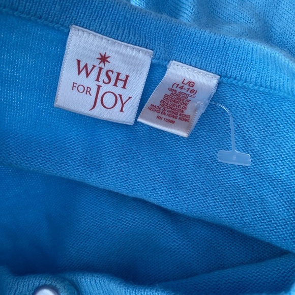 Wish For Joy Women’s Christmas Button Down Sweater Size L (14-16) - Picture 7 of 7